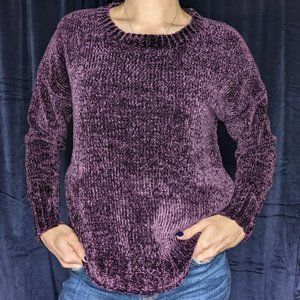 Seven7 Purple Chenille Sweater Size M